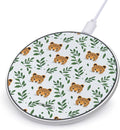 Cute Leopard Leaf Wireless Charger Anti-Slip Wireless Charging Pad Slim Charger Mat for Men Women