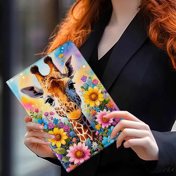 Giraffe with Flowers
