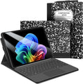 Fintie Protective Case for Microsoft Surface Pro 12 Inch (2025) Multi-Angle Viewing Portfolio Business TPU Back Cover with Pocket &amp Stylus Holder Compatible with Type Cover Keyboard (Com-Book)