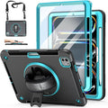 Case for iPad Pro 13 Inch M5 2025/ M4 2024: Military Grade Cover for iPad Pro 13 with Screen Protector - Stand - Handle - Shoulder Strap - Pencil Holder-Mint Green
