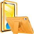 Soke Case for iPad (A16) 11th Generation 11-inch 2025 iPad 10th Generation 10.9-inch 2022 with Built-in Screen Protector and Kickstand Rugged Full Body Protective Cover - Citrus