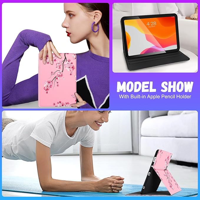 for iPad Air 3rd Generation Case for Apple iPad Pro 10.5 Inch Case Cute Kids Women Girls Teens Girly Kawaii Folio Flowers Pretty Unique Design Cover for iPad Air 3 Gen 2019 Pro 10.5 Cases