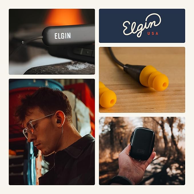 Elgin Discord Gen 2 Bluetooth Earplug Earbuds OSHA Compliant Noise-Isolating Safety Wireless Headphones All-Weather Earphones for Industrial Work and High-Noise Environments
