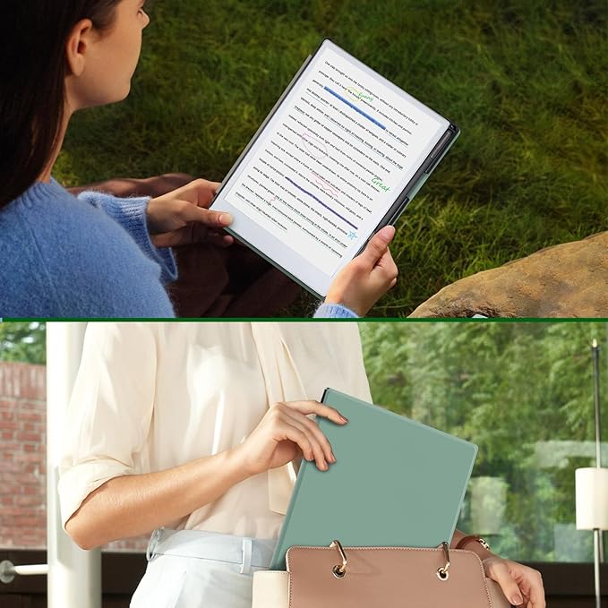 Case for Remarkable Paper Pro Tablet 11.8 (Released in 2024) Hard Back Shell Protective Book Folio Cover with Built-in Pen Holder with Auto Sleep/Wake Function.