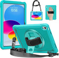 Case for iPad (A16) 11th/10th Generation 2025/2022 11/10.9 inch Rugged Shockproof Protective Cover with Screen Protector 360° Rotating Hand Strap&ampStand Pencil Holder Blue