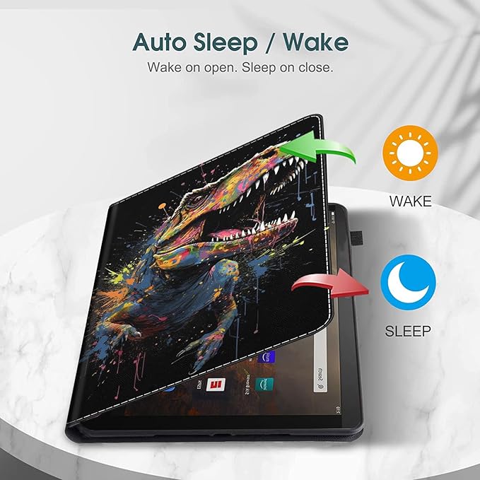 Case for Amazon Fire Max 11 Tablet (13th Generation 2023 Release) Multi-Angle Smart Stand Cover Auto Sleep/Wake for Fire 11 Max TabletWatercolor Dinosaur