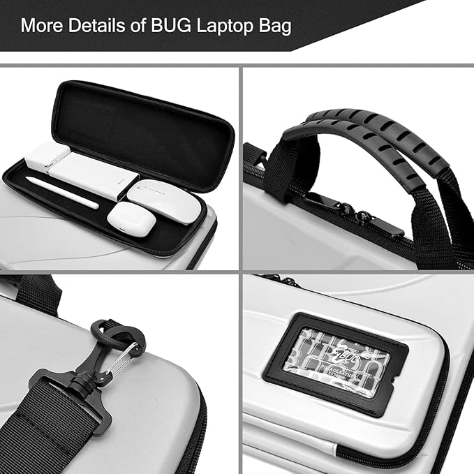 BUG 17.3 Inch Laptop Case Hard Shell Protective Laptop Carrying Case with Stand for Heat Dissipation