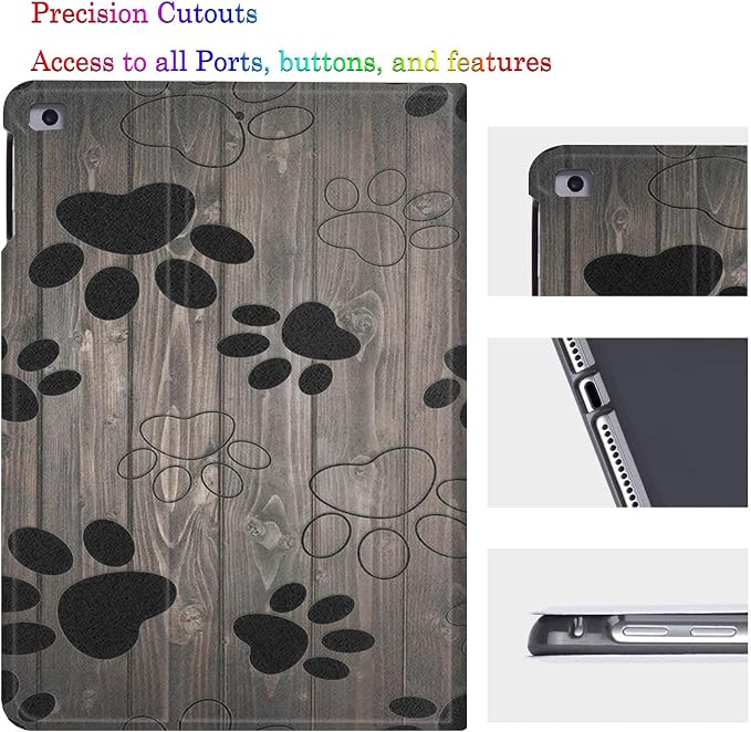 Dog Paw Print on Wood