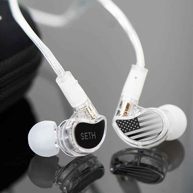 MEE audio Personalized M6 PRO in Ear Monitor Headphones for Musicians w/Engraved Metal Faceplates: Choose an Artwork and/or Add Custom Text Noise Isolating Professional Earbuds w/Replaceable Cables