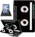 Case for Kindle Fire HD 8 Tablet (8th/7th/6th Generation 2018/2017/2016 Release) Video Tape Theme 360 Degree Rotating Stand Protective Cover with Auto Sleep/Wake for HD 8 Tablet
