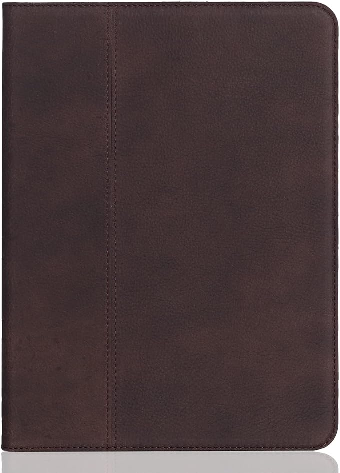Gexmil Leather Case for Ipad 10.2 2021/2020 Cowhide Folio Cover for New iPad 9th/8th/7th Gen Genuine Leather case Also applies to iPad 10.2 case 2019(Sand Dark Brown)