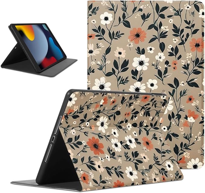 Orange White Floral