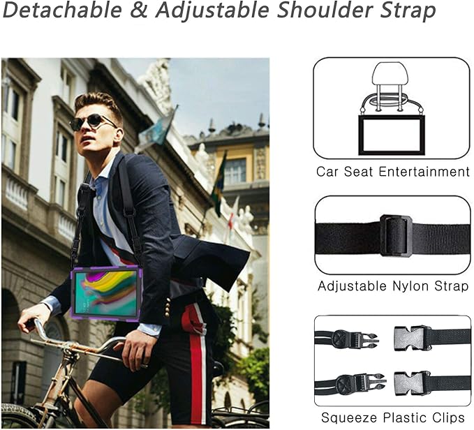 BRAECN for Samsung Galaxy Tab S5e Case 10.5 inch 2019 Heavy Duty Shockproof Case with 360 Rotating Kickstand/Hand Strap&ampShoulder Strap for Galaxy Tab S5e 10.5‘’ Tablet SM-T720/SM-T725