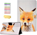 for Amazon Kindle Fire HD 10 Case 9th/7th/5th Generation (2019/2017/2015) 10.1 inch with Card Slots Pockets [Auto Wake/Sleep] Folio Stand PU Leather Smart Magnetic Wallet Cover Yellow Fox