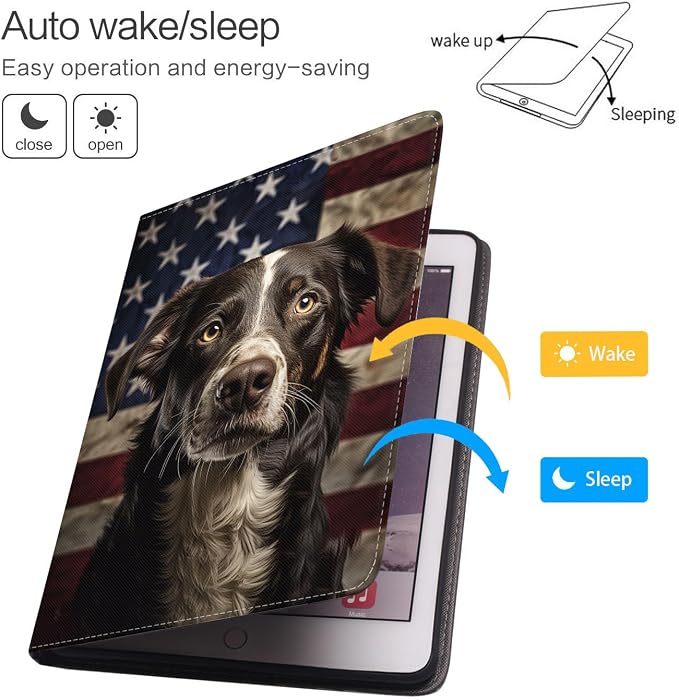 Dog on USA Flag Background