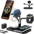 45W 5 in 1 Magnetic Charging Station for Apple Multiple Devices Dual Phone &amp Apple Watch Charger Stand Fast Wireless Charger for MagSafe Charger for iPhone 17-12 Series for Apple Watch &amp Ai