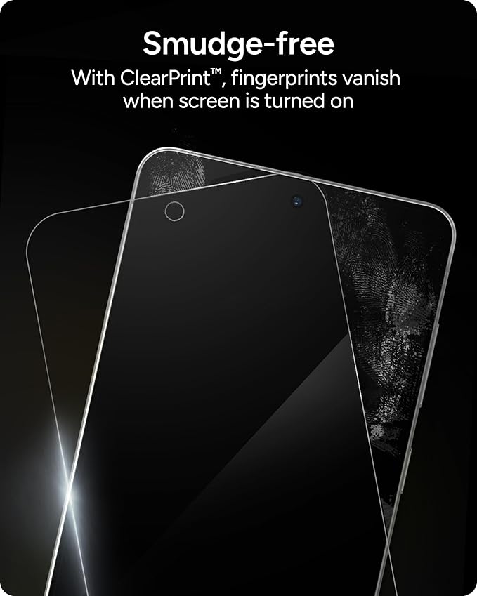 ZAGG Glass+ Samsung Galaxy S25 Edge Screen Protector – Extreme Impact &amp Shatter Protection Scratch-Resistant Smudge-Resistant Fingerprint Scanner Compatible InvisibleShield Easy Installation