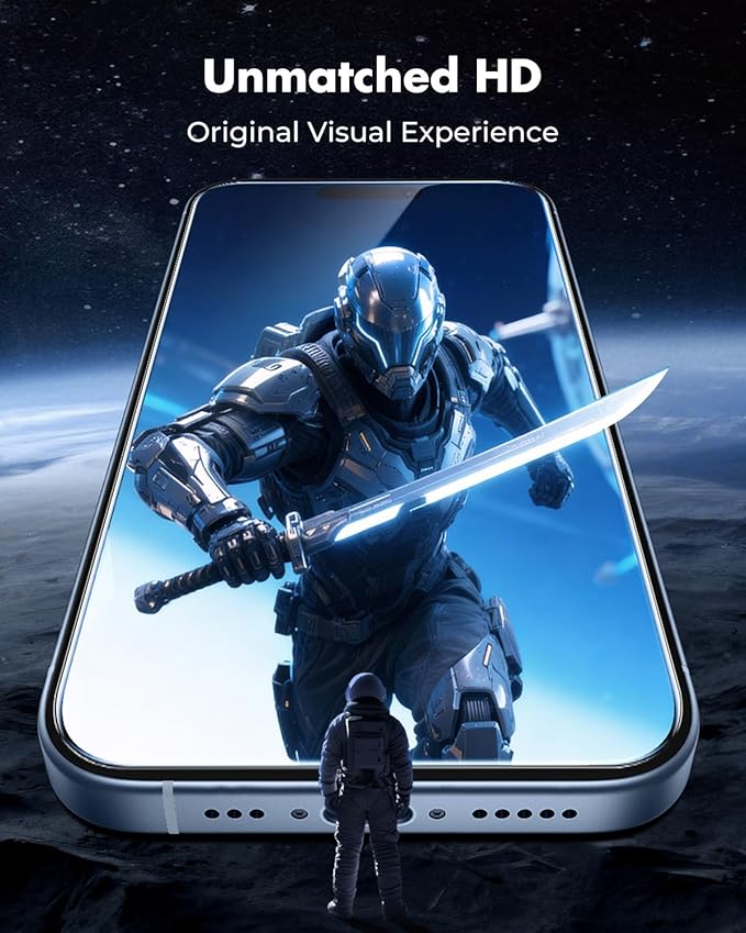 UNBREAKcable 4-Pack Screen Protector for iPhone 17 Double Shatterproof Tempered Glass [Easy Installation Frame] [9H Hardness] [99.99% HD Clear] [Case Friendly] for iPhone 6.3 inch