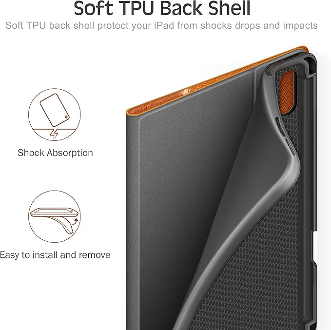 KingBlanc for iPad mini 7 (A17 Pro) Case iPad mini 7th/6th Generation Case (2024/2021 8.3-inch) with Pencil Holder PU Leather Stand Cover Auto Sleep/Wake Multi-Angle for Viewing/Typing Brown