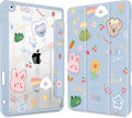May Chen for iPad 9th Generation with Pencil Holder iPad 8th/7th Gen Case 10.2-inch [Penceil Holder] Trifold Stand Auto Wake/Sleep Clear TPU Protection Back Cover Cartoon Stick Figure