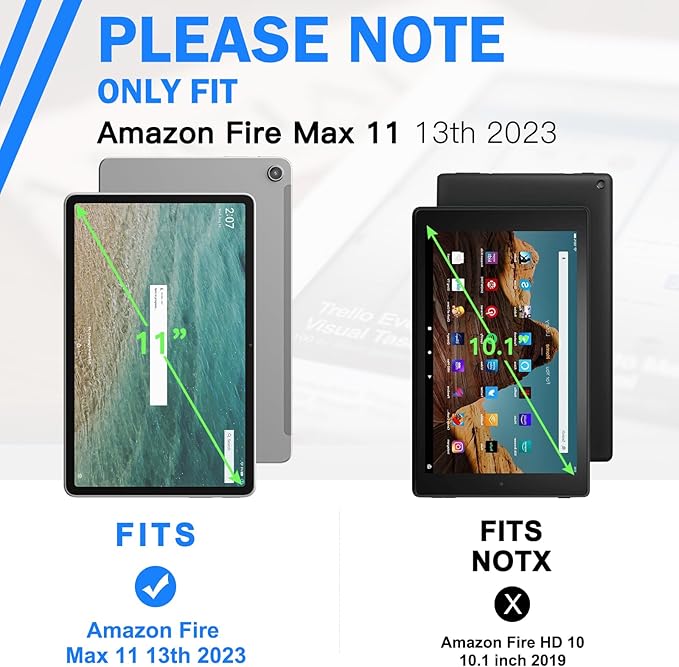 BRAECN Fire Max 11 13th Generation Case 2023 with 360° Rotating Hand Strap and Kickstand &ampPencil HolderShoulder StrapKeyboard Adsorption Interface for Amazon Fire Max 11 -Black