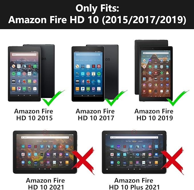 Case for Amazon Fire HD 10 Tablet (9th/7th Gen 2019/2017 Release) Premium PU Leather Cover with Auto Sleep Wake Feature Folio Case for Fire 10.1 Tablet Shore Palms Tropical Beach