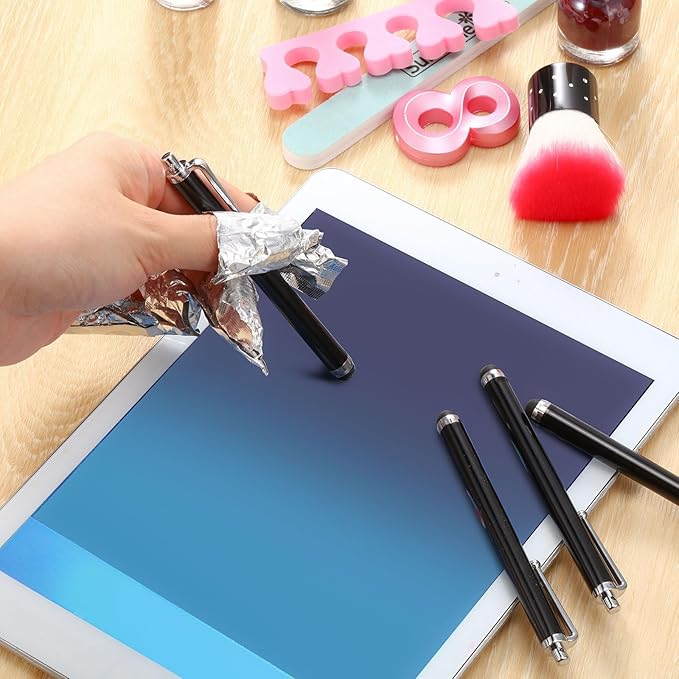 Outus Stylus Pen Set of 100 Universal Capacitive Stylus Compatible with Samsung Tablet Most Devices with Capacitive Touch Screen (Black)