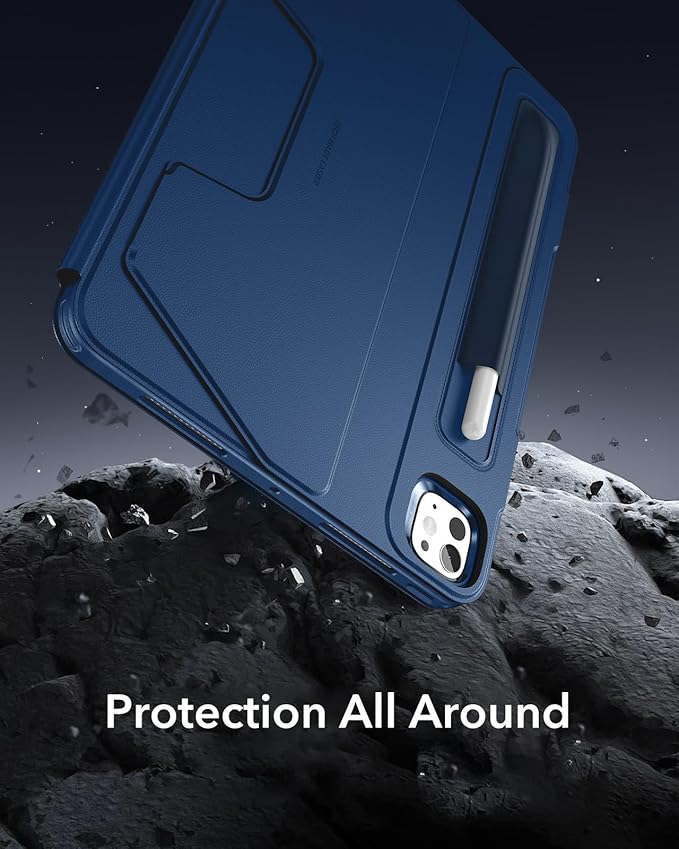 ESR for iPad Pro 13 Inch Case (M5/M4) 2025/2024 Rotating Case with Removable Magnetic Cover Adjustable Portrait/Landscape Stand 9 Standing Angles Shift Series Blue