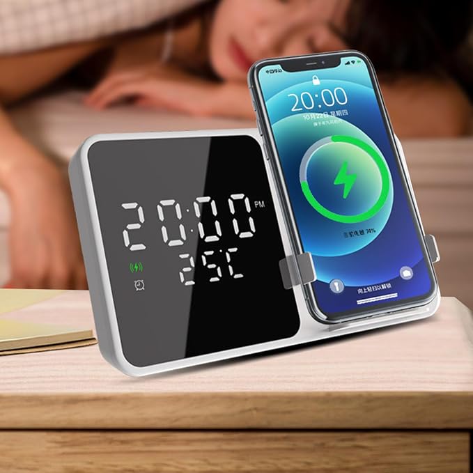 Multi Functional Alarm Clock W5 White