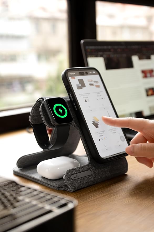 Taita M 3-in-1 Foldable Wireless Charging Station (Sandstone Brown)