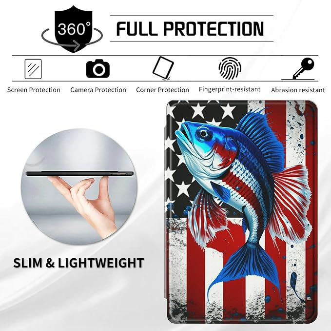 American Flag & fish