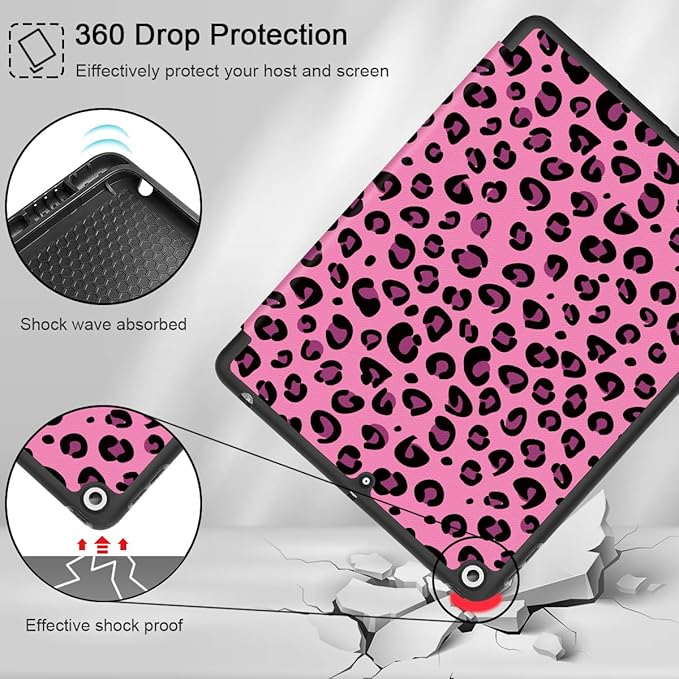 Mektron Designed Printed iPad 10.2 Case 9th Gen (2021)/ 8th Gen (2020)/ 7th Gen (2019) with Pencil Holder Slim Protective Case with Soft TPU Back for iPad 10.2 inch Composition Book