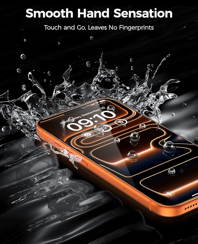 BENKS GlassWarrior AR Screen Protector for iPhone 17 Pro 6.3 inch 3D Curved Full Coverage Tempered Glass Superior Scratch Resistance Anti-Reflective Tempered Glass Screen Protector