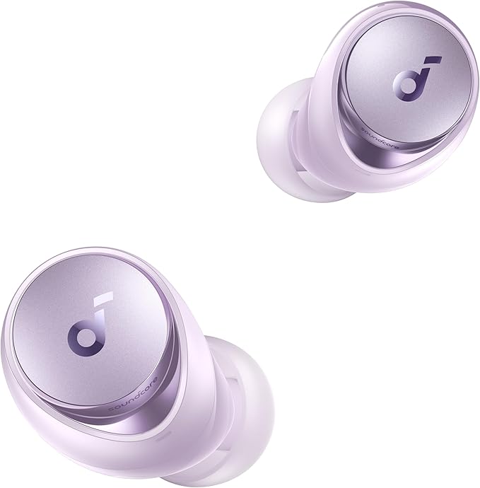 Soundcore by Anker Space A40 Auto-Adjustable Active Noise Cancelling Wireless Earbuds Reduce Noise by Up to 98% 50H Playtime Hi-Res Sound Comfortable Fit App Customization Wireless Charge