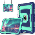 ATOOZ for iPad A16 11th Generation Case 11 Inch 2025for iPad 10th Generation Case 10.9 Inch 2022 with Shoulder Strap &amp Pencil HolderHeavy Duty Shockproof Rugged Protective Cover (Mint Green)