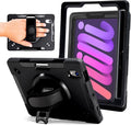 ZAGG Rugged Tablet Case for iPad Air 13 (M5)/ (M4)/ (M3)/ (M2) - Protective 360° Rotating Hand Strap Integrated Kickstand Drop-Proof Ideal for Business Warehouse and Field Use Black