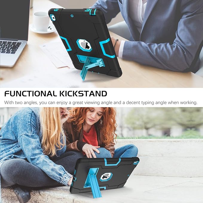BENTOBEN for iPad Air 3 10.5 2019 Case iPad Pro 10.5 2017 Case 3 Layers Heavy Duty Rugged Shockproof Kickstand Protective Tablet Case Cover for iPad Air 3rd Gen/iPad Pro 10.5 Inch Blue/Black