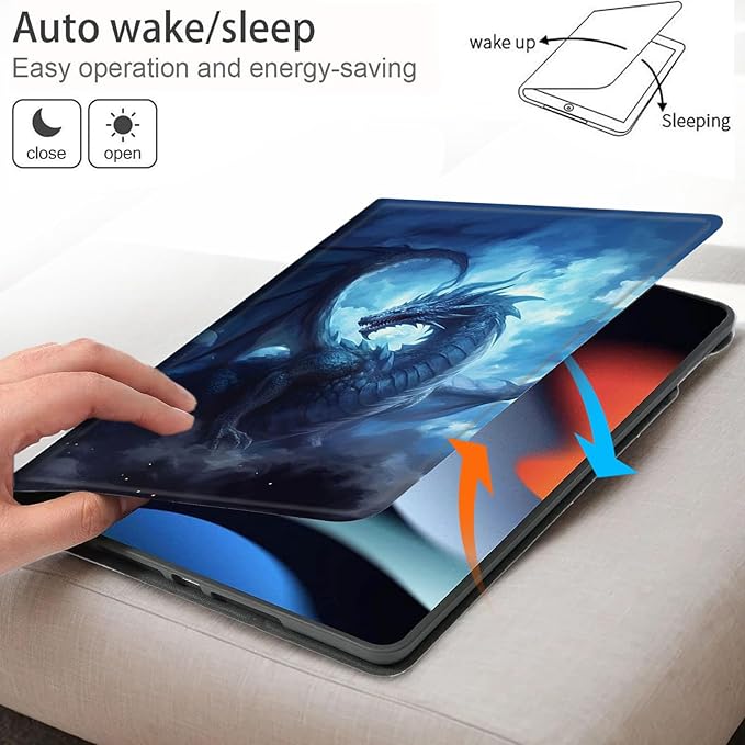 Bxgolkgd Tablet Case for 6.8 Kindle Paperwhite (11th Generation-2021) &amp Kindle Paperwhite Signature EditionAuto Wake/Sleep FunctionCute Dragon