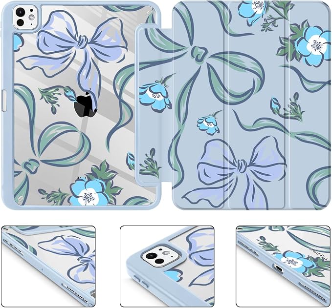 Flowers-Bows-Blue