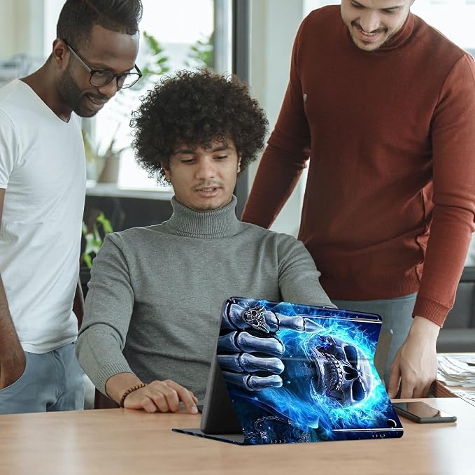 Blue Flame Skull Fingers