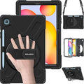 BRAECN for Samsung Galaxy Tab S6 lite Case 10.4 inch 2024/2022Rugged Shockproof Case with 360 Rotating Hand Strap&ampKickstand Shoulder Strap S Pen Holder for Samsung Galaxy Tab S6 Lite Tablet -Bl