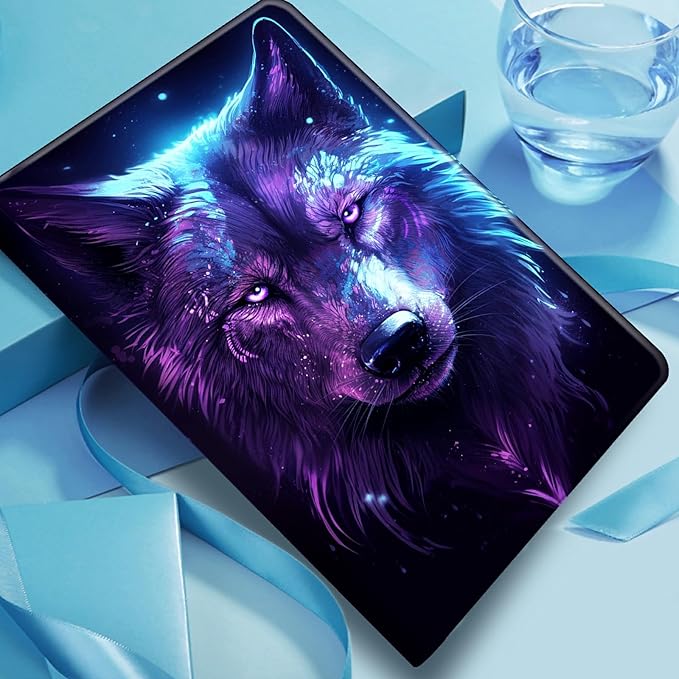 Case for iPad 10.5/iPad Air 3rd Generation 2019 / iPad Pro 2017 PU Leather Smart Protective Cover with Auto Sleep/Wake for iPad Air 3rd 10.5Purple Wolf