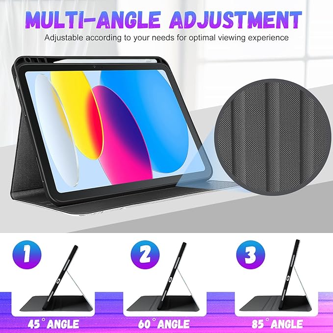 for iPad 10th Generation Case 10.9 Inch for iPad 11th(A16) 2025 Girls Cute Boys Women Folio Cover Pencil Holder Sun and Moon Aesthetic Cool Design Kawaii Teens Tablet Cases for Apple 10/11