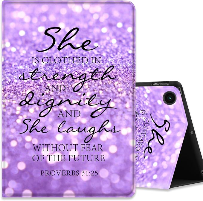 Purple Glitter Quote Proverbs 31-25