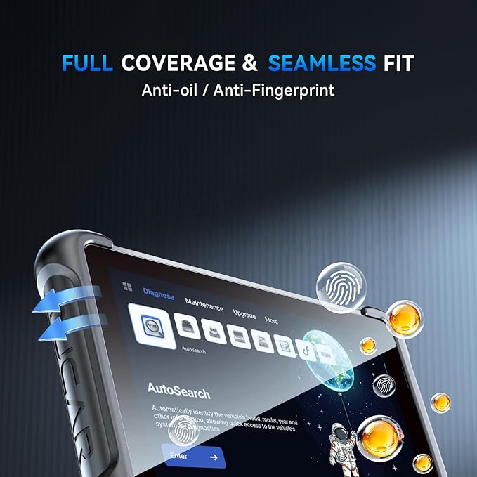 mucar Tempered Glass Screen Protector 892BT Scanner - 9H Hardness HD Clarity Anti-Scratch &amp Easy Installation