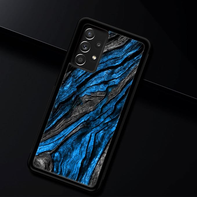 Navy Blue Camo Wood Grain
