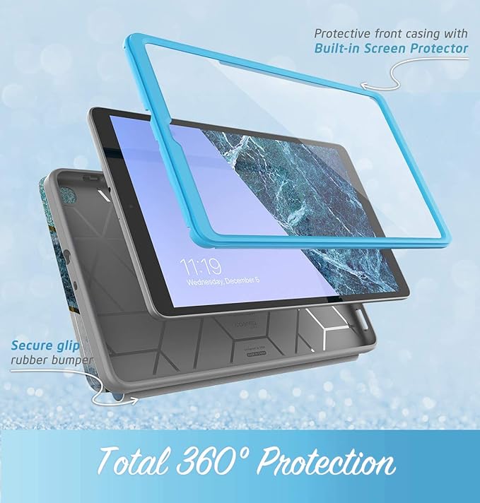 i-Blason Case Designed for Galaxy Tab A 10.1 (SM-T510/T515) 2019 [Cosmo] Full-Body Protection with Built-in Screen Protector Case for Samsung Galaxy Tab A 10.1 2019 Release (Blue)