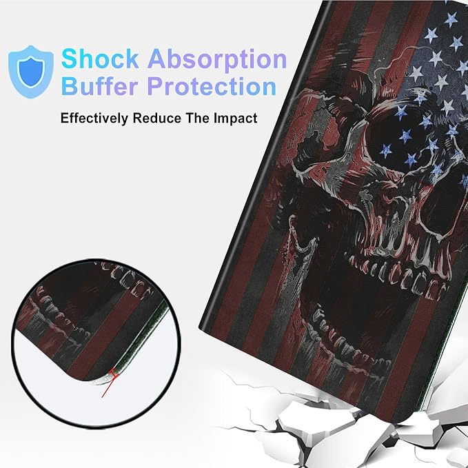 American Flag and Skull