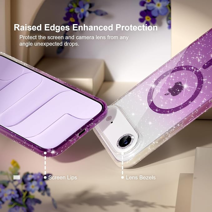Glitter Clear/Purple