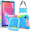 DETUOSI Case for Samsung Tab A7 Lite 8.7 inch 2021 Release SM-T220/T225/T227u Shockproof Protective Cover for Galaxy Tab A7 Lite 8.7 inch (360°Rotatable Stand &amp Shoulder Strap) Camouflage Blue